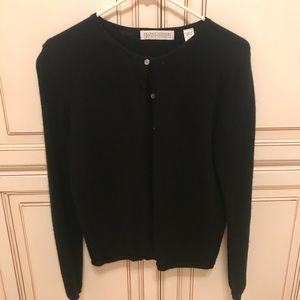 Cashmere Cardigan-Black/Medium